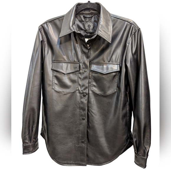 Chocolate Jackets & Blazers - Black Shirt Jacket